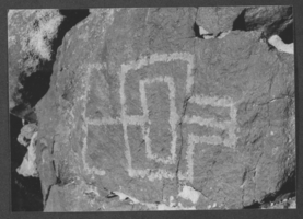 Photograph of petroglyphs, 1975