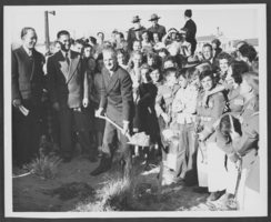 Photograph of Boulder City High School groundbreaking ceremony, Boulder City, Nevada, March 04, 1949