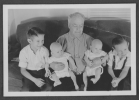 Photograph of Ed Gentry with Elbert Edwards' sons, circa early to mid 1900s