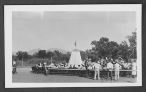 Photograph of Mormon Fort monument unveiling, Las Vegas, September 18, 1939