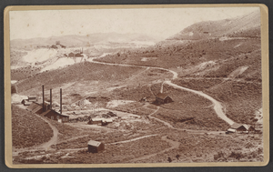 Photograph of mining and/or mill operation, Nevada, circa late 1800s - early 1900s