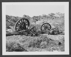 Photograph of an old steam tractor, Eldorado Canyon, Nevada, circa 1920s-1940s