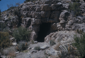 Slide of a cave on Old Spanish Trail, Nevada, circa 1960s - 1970s