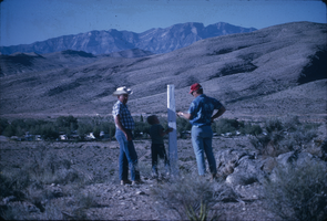 Slide of men overlooking Cottonwood, Nevada, circa 1960s - 1983