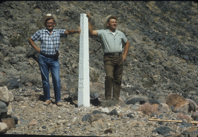 Slide of Sherwin Garside and John Lytle, Old Spanish Trail, Nevada, circa 1960s - 1983