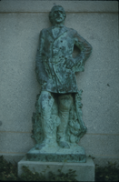 Slide of statue of John Charles Fremont, Nevada, circa 1960s - 1983