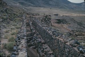 Slide of Candelaria mill ruins, Nevada, circa 1960s - 1970s