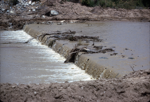 Slide of diversion dam, Bunkerville, Nevada, circa 1960s