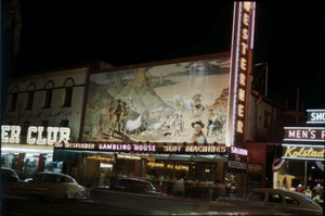 Slide of the Westerner Gambling House, downtown Las Vegas, circa late 1940s - 1950s