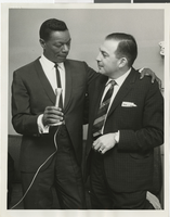 Photograph of Nat King Cole and Pepe Ludmir at the Sands Hotel and Casino, Las Vegas, October 1962