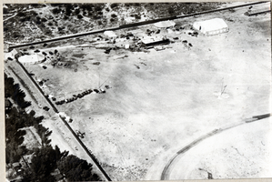 Aerial photograph of fairgrounds, Southern Nevada, circa 1920s-1940s