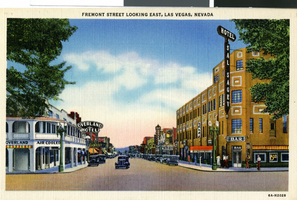Postcard of Fremont Street, Las Vegas, circa 1930s-1940s