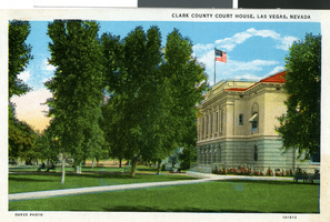 Postcard of the Clark County Court House, Las Vegas, 1930s-1940s