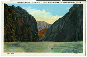 Postcard of Boulder Canyon, circa 1930s