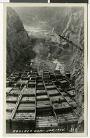 Postcard of Hoover Dam construction, January 1934