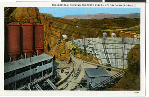 Postcard of Hoover Dam, circa mid 1930s