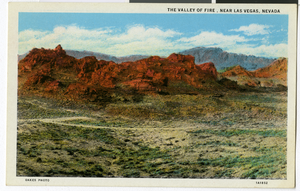 Postcard of Valley of Fire, Nevada, circa 1930s