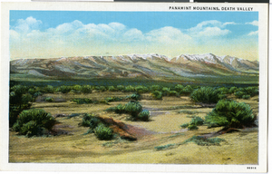 Postcard of Panamint Mountains, Death Valley, Nevada, circa 1930s