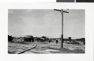 Photograph of Colossal Circus preparation, Las Vegas, circa early 1900s