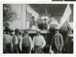 Photograph of Clark townsite auction sale, Las Vegas, May 15-16, 1905