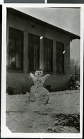 Photograph of snowman, Las Vegas, January 10, 1930