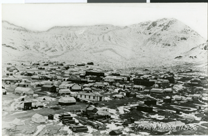 Postcard of Rhyolite panorama, Rhyolite, Nevada, November 21, 1906
