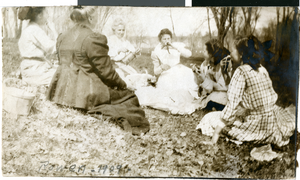 Photograph of Cressa Springer Hancock on picnic, Las Vegas, circa 1910