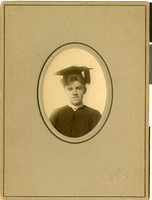 Photograph of Mabelle Lenore Hancock Jean's graduation photot, Iowa, circa 1910