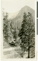 Photograph of Worts' cabin at Mt. Charleston, Nevada, circa 1938