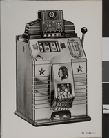 Photograph of the Bronze Chief nickel slot machine, circa early to mid 1900s