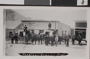 Photograph of the Rhyolite-Goldfield Stage, Nevada, circa early 1900s