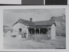 Photograph of Bottle house, Rhyolite, Nevada, early 1900s