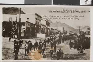 Postcard of Miners Union, Rhyolite, Nevada, 1906