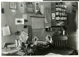 Photograph of Tonopah Times-Bonanza newspaper office, Tonopah, Nevada, circa 1927