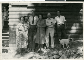 Photograph of Frank Garside and others, Mt. Charleston, Nevada, circa 1930s