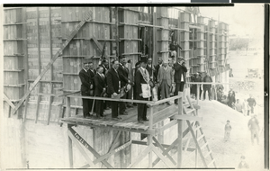 Photograph of dedication ceremony, Hoover Dam, February 22, 1930