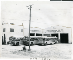 Photograph of the Las Vegas-Tonopah-Reno Stage Lines Passenger and Freight Service, Las Vegas, circa 1940s.
