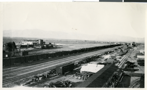Photograph of railroad yards, Las Vegas, circa 1910s.