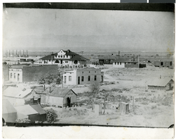 Photograph of Las Vegas as seen from the top of the Arizona Club, Las Vegas, circa 1905-1912.