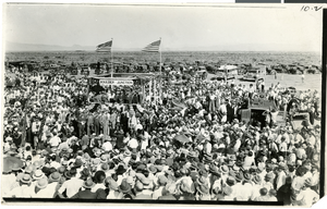 Photograph of a celebration of Boulder Junction, Nevada, circa 1931