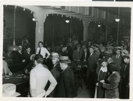 Photograph of gamblers in the Rainbow Club, Las Vegas, circa 1930s