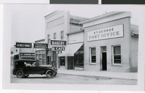 Photograph of street in St. George, Utah, circa 1920s