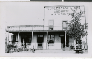 Photograph of the People's Cash Store and Hotel, Nevada, circa 1920s