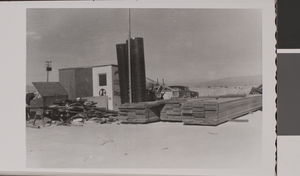 Photograph of Frazier Hall construction, Nevada Southern University, Las Vegas, circa 1956