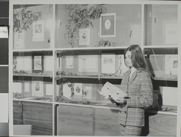 Photograph of Phyillis Durham in Special Collections, Las Vegas, September 1972