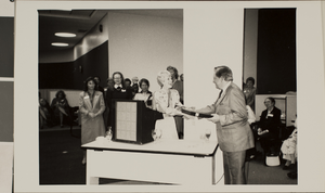 Photograph of individuals at Special Collections, University of Nevada, Las Vegas, January 23, 1988