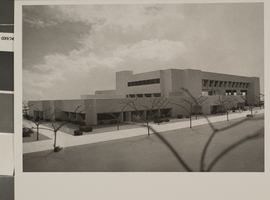 Photograph of the Life Science Building model, University of Nevada, Las Vegas, circa early 1970s