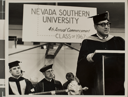 Photograph of commencement ceremony, University of Nevada, Las Vegas, 1967