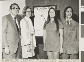 Photograph of Phi Lambda Alpha Initiation, University of Nevada, Las Vegas, circa early 1970s