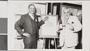 Photograph of Hal Erickson and Louis Szathmary, University of Nevada, Las Vegas, October 10, 1981